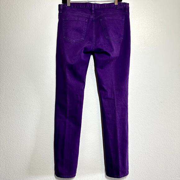 Ralph Lauren Sport Slim Straight Leg Jeans Embroidered 5 Pockets Purple 30x32 - Picture 5 of 5